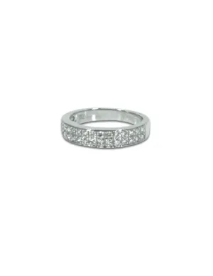 Bague Or Blanc Pavage Diamants