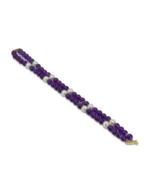Bracelet Or, Amethystes & Perles de Culture 2