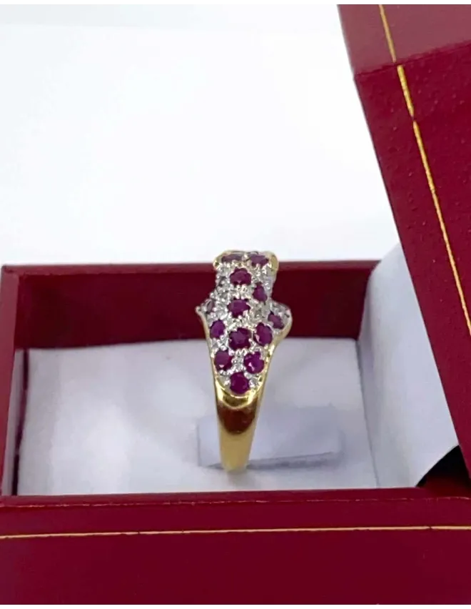 Bague Léopard Or, Rubis, Diamants & Emeraudes