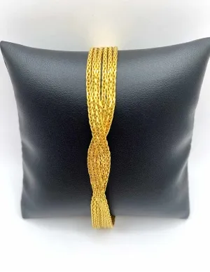 Bracelet Plat Multi-chaînes Or Jaune