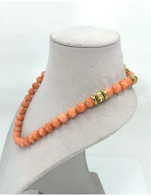 Collier Corail Peau d'Ange Fermoir Torsadé Or Jaune 2
