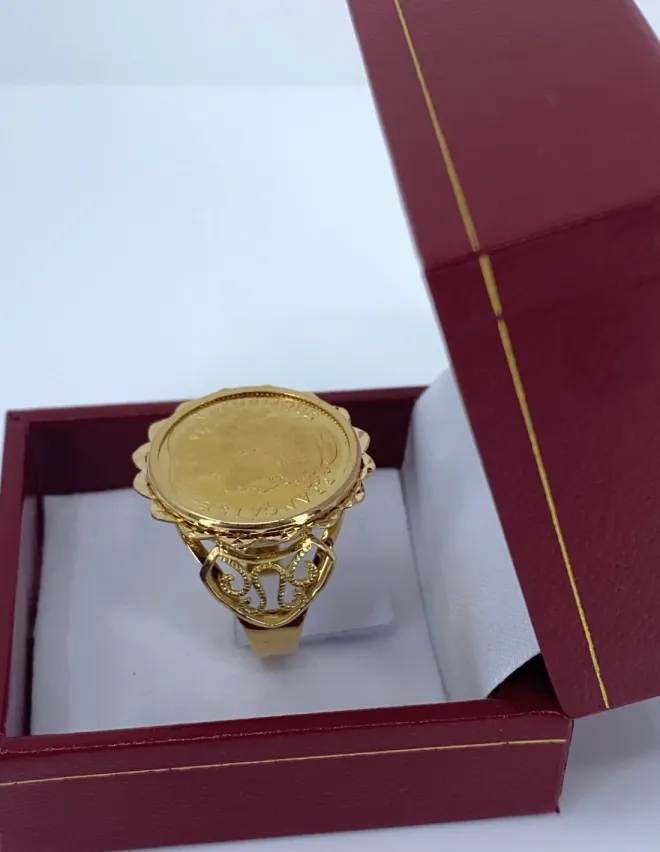 Bague Rétro Pièce d'Or 10F Marianne