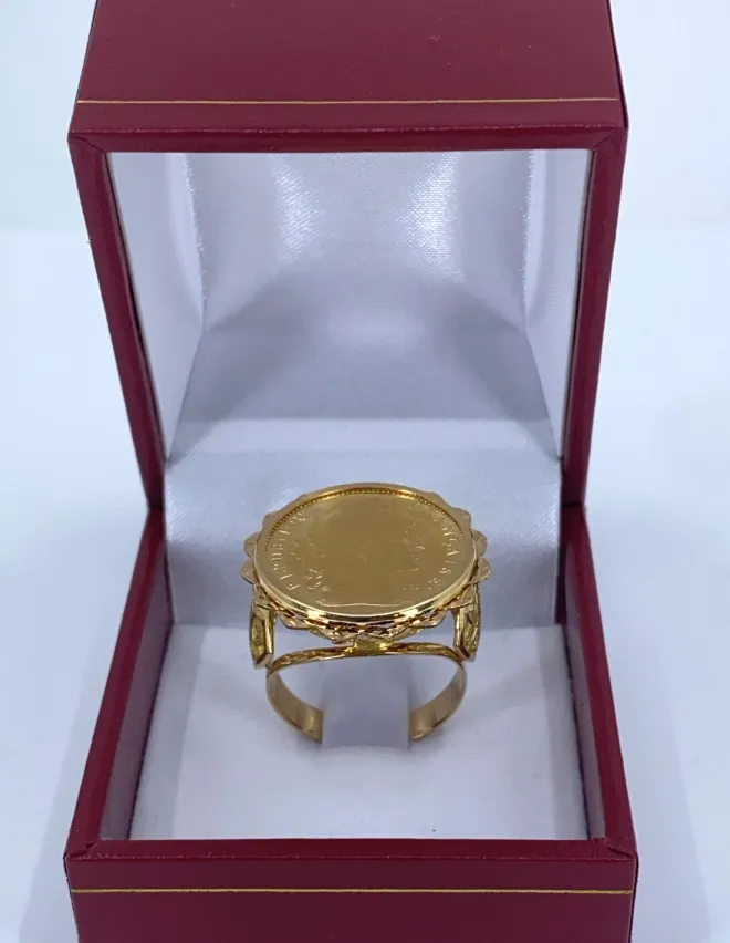 Bague Rétro Pièce d'Or 10F Marianne