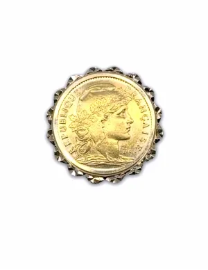 Bague Rétro Pièce d'Or 10F Marianne