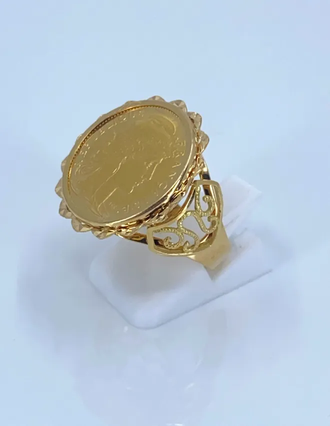 Bague Rétro Pièce d'Or 10F Marianne