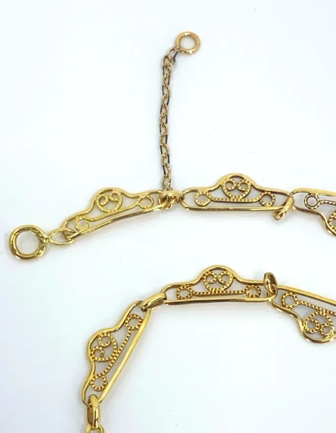 Collier Draperie Or Jaune