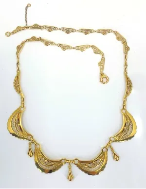 Collier Draperie Or Jaune 2