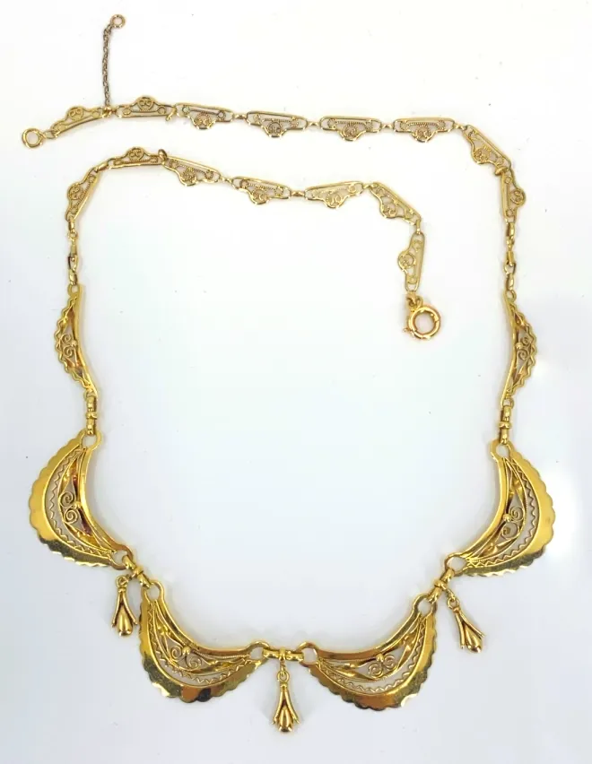 Collier Draperie Or Jaune