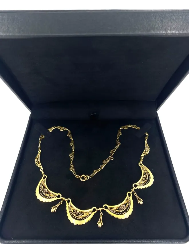 Collier Draperie Or Jaune
