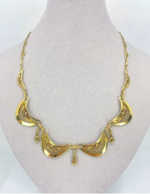 Collier Draperie Or Jaune