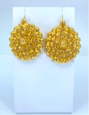 Boucles d'Oreilles Tété Négresse Or Jaune 2
