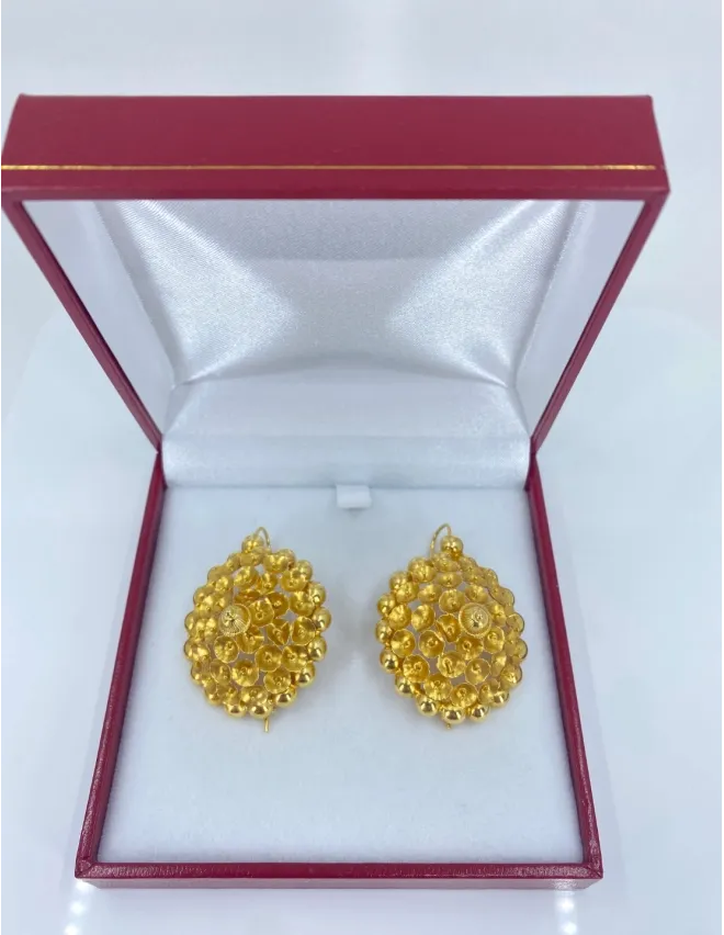 Boucles d'Oreilles Tété Négresse Or Jaune