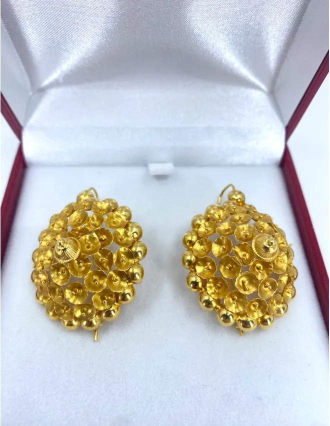 Boucles d'Oreilles Tété Négresse Or Jaune