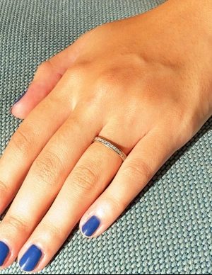 Bague Alliance Or Blanc & Diamants 2