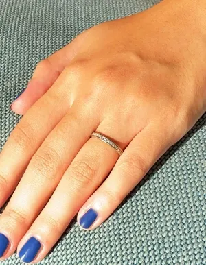 Bague Alliance Or Blanc & Diamants 2