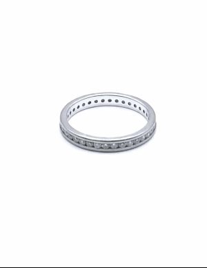 Bague Alliance Or Blanc & Diamants