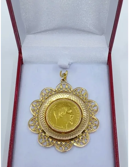 Pendentif Vintage Porte Pièce 20F Napoléon Or