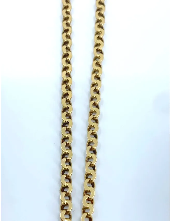 Chaine Mailles Infinity Plates Or Jaune