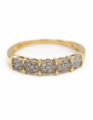 Bague Alliance Or jaune, Or blanc Diamants