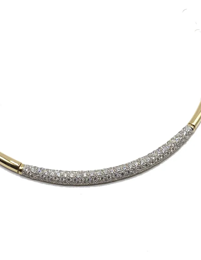 Collier jonc articulé or jaune