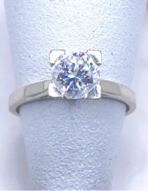 Bague solitaire diamant 1 carat 2
