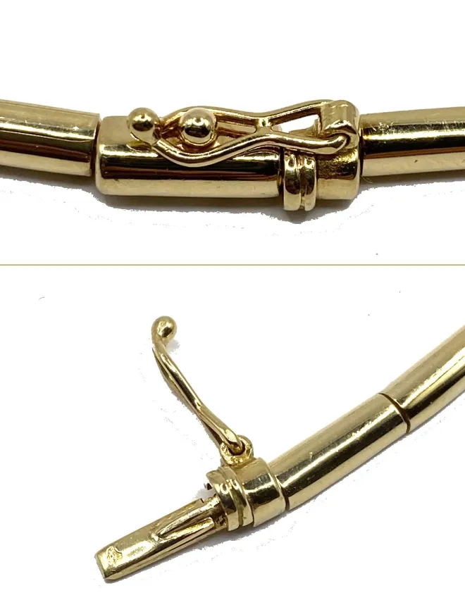 Collier jonc articulé or jaune