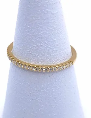 Bague Demi Alliance Or Jaune & Diamants 2