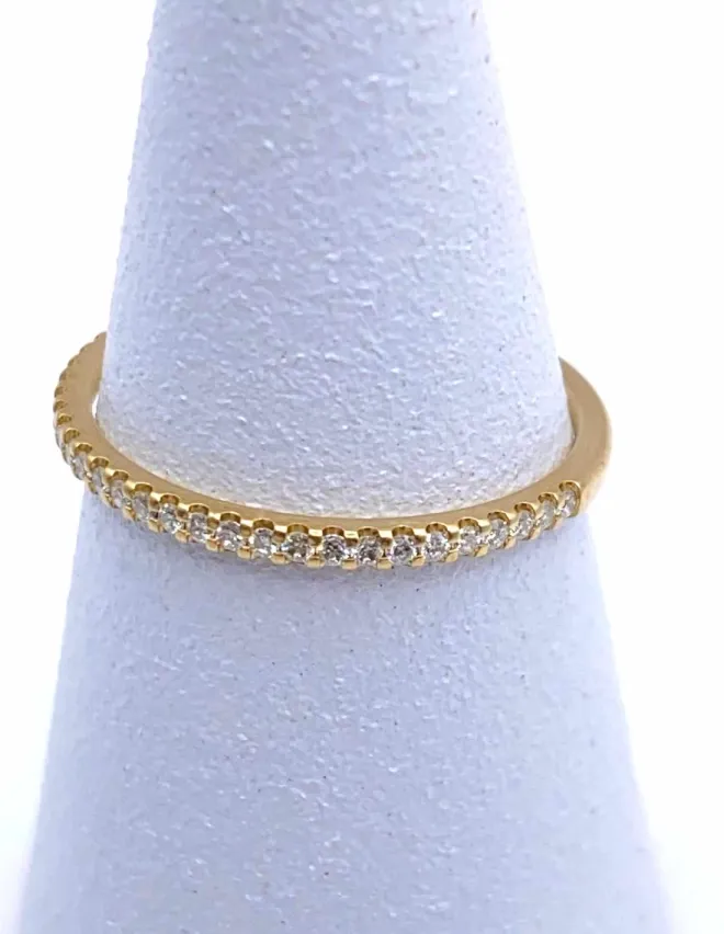 Bague Demi Alliance Or Jaune & Diamants