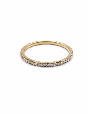 Bague Demi Alliance Or Jaune & Diamants