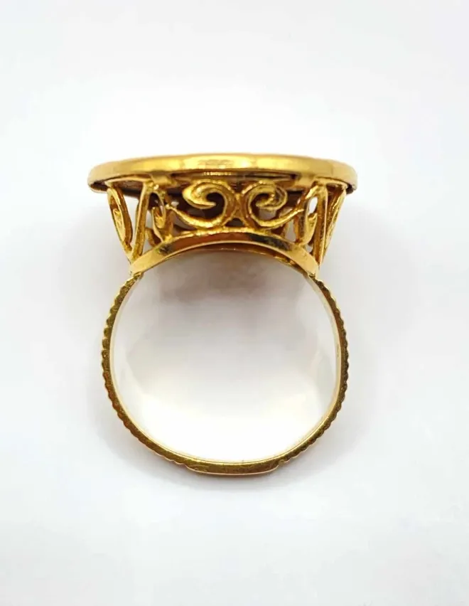 Bague Vintage Or Jaune Pièce 10 Francs