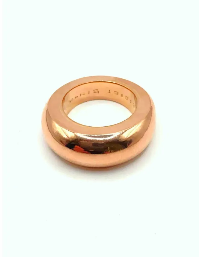 CHAUMET - Bague Jonc Or Rose Numérotée et Signée