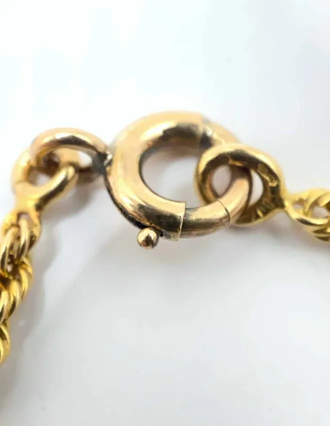 Chaîne Maille Corde Or Jaune 18k