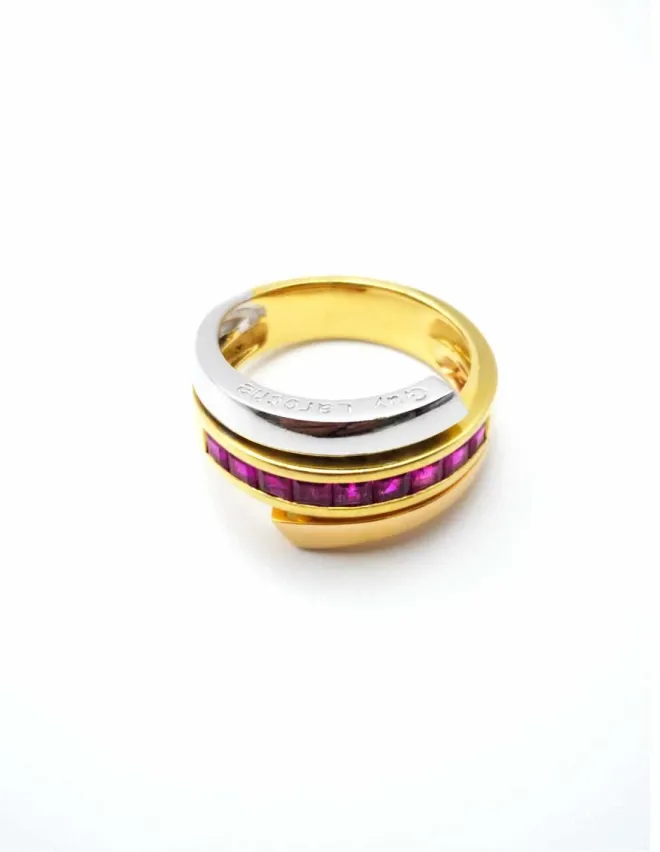 Bague Guy Laroche 3 Ors & Rubis