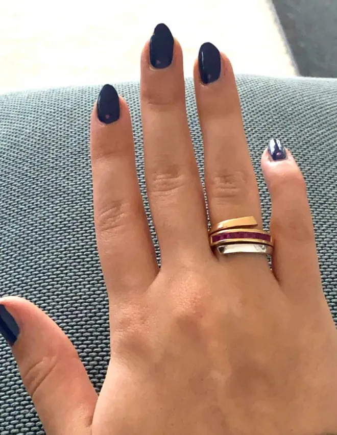 Bague Guy Laroche 3 Ors & Rubis