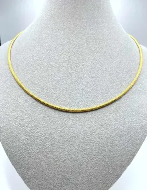 Collier Tour de Cou Réversible Or Jaune & Or Blanc 2