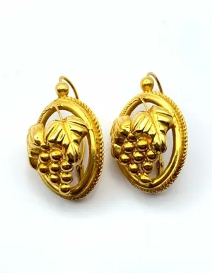 Boucles d'Oreilles Créoles Anciennes Or 18K