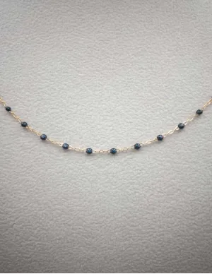 Collier Gigi Clozeau Or Rose 18K Perles Bleues Nuit 2