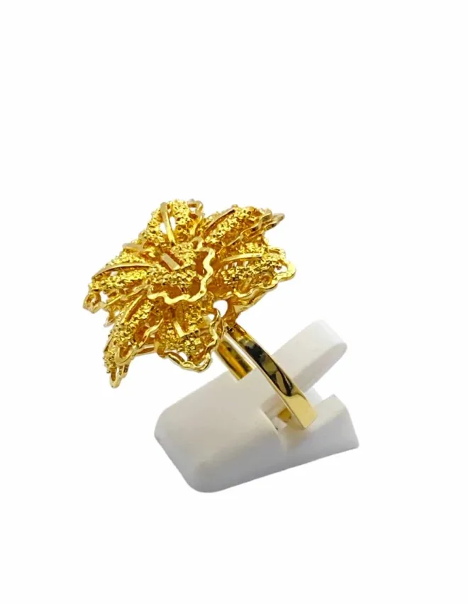 Bague fleur Or Jaune 18K