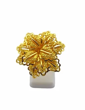 Bague fleur Or Jaune 18K