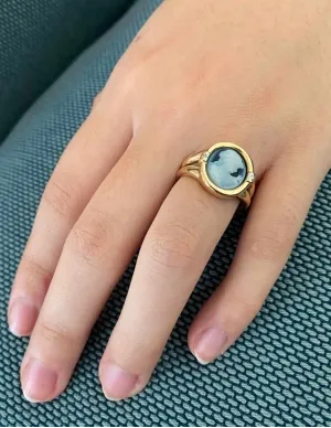 Bague Ancienne Camée Femme Or 18k & Diamants 2