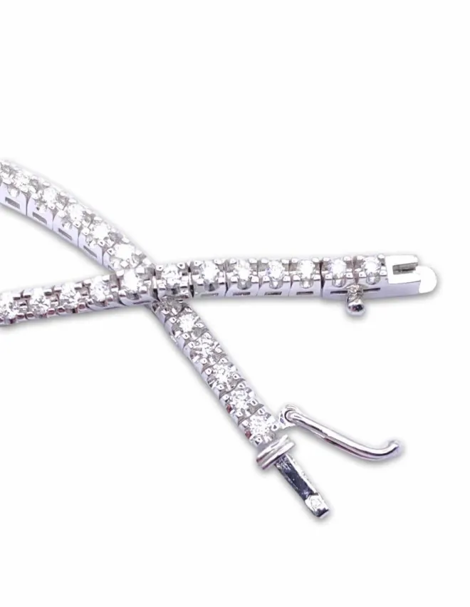 Bracelet Rivière Or Blanc & Diamants