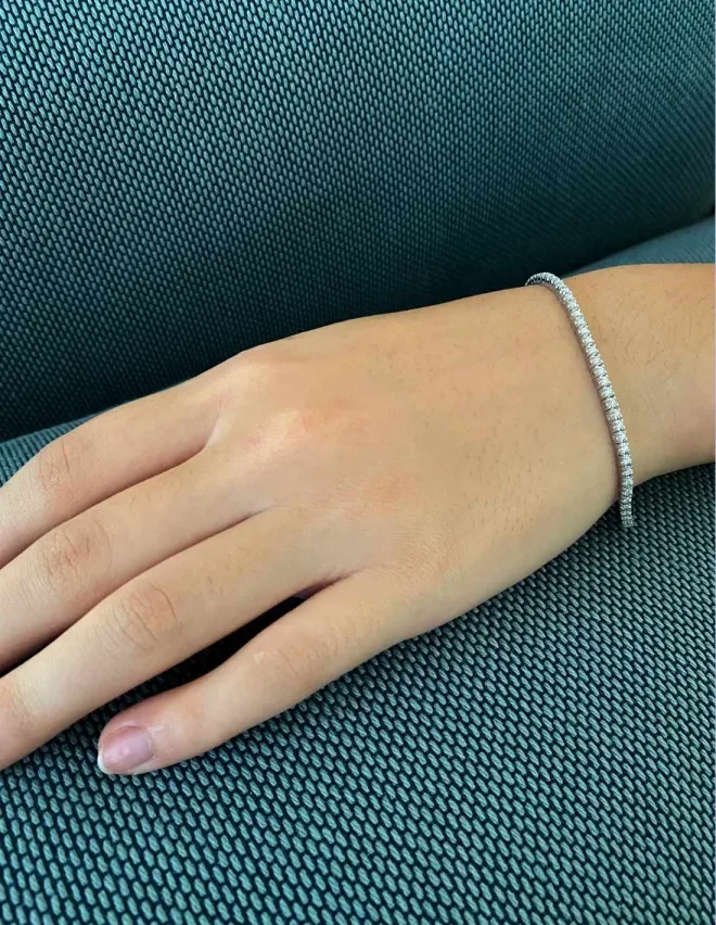 Bracelet Rivière Or Blanc & Diamants