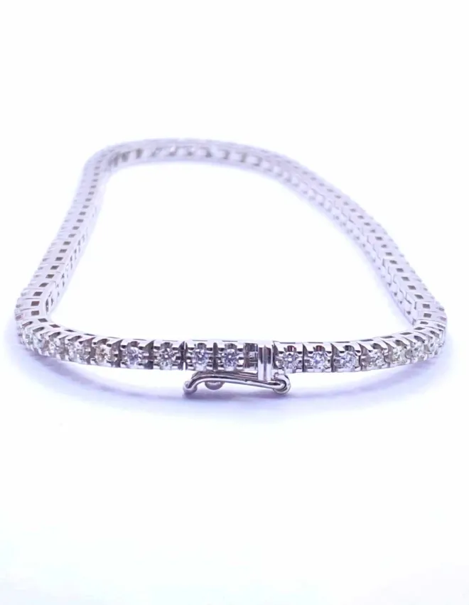 Bracelet Rivière Or Blanc & Diamants