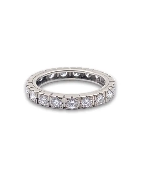 Bague Alliance Or Blanc 18k & Diamants