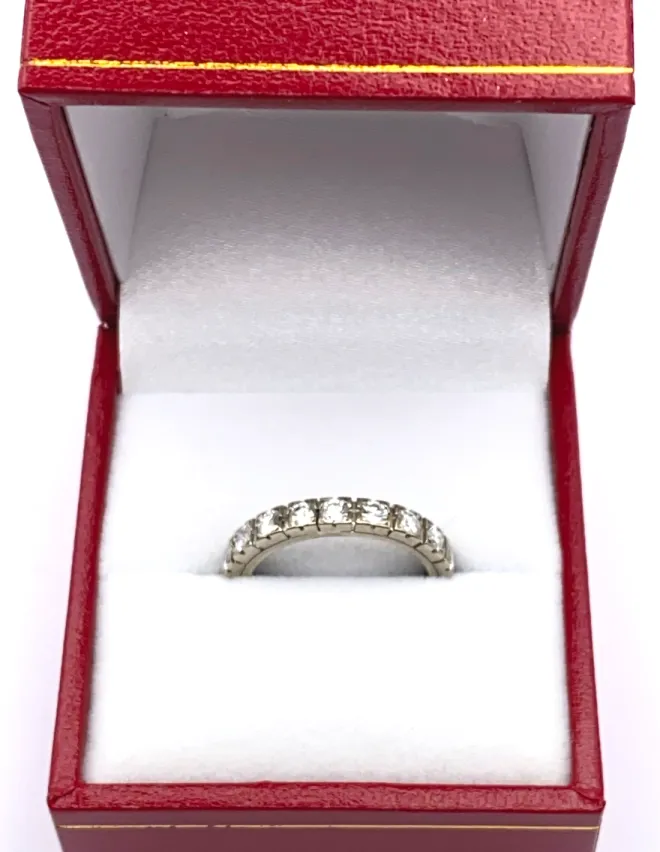 Bague Alliance Or Blanc 18k & Diamants