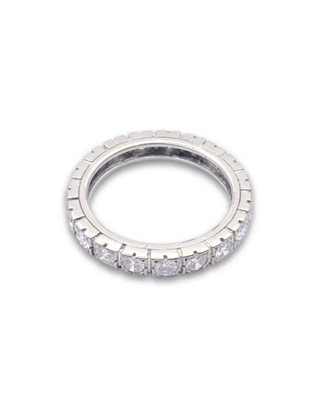 Bague Alliance Or Blanc 18k & Diamants
