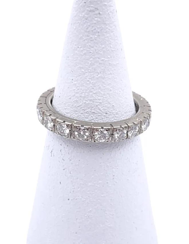 Bague Alliance Or Blanc 18k & Diamants