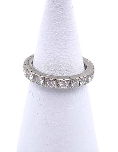 Bague Alliance Or Blanc 18k & Diamants