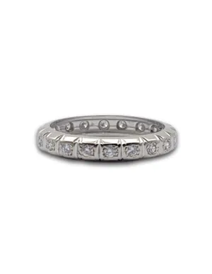 Bague Alliance Or Blanc 18k & Diamants