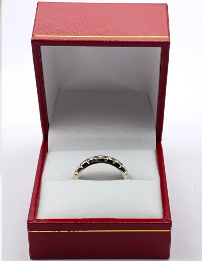 Bague Alliance Or Blanc 18k & Diamants